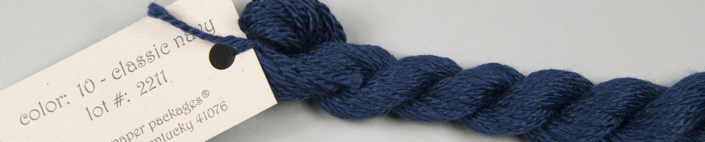 10 Classic Navy Silk and Ivory