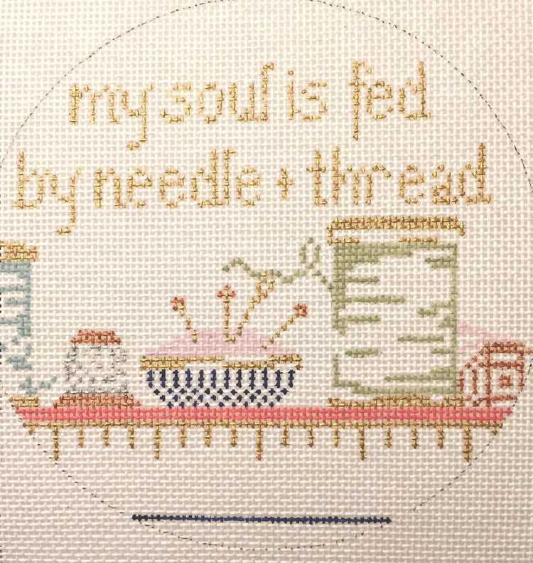 My Soul is Fed with Needle and Thread Plum Stitchery