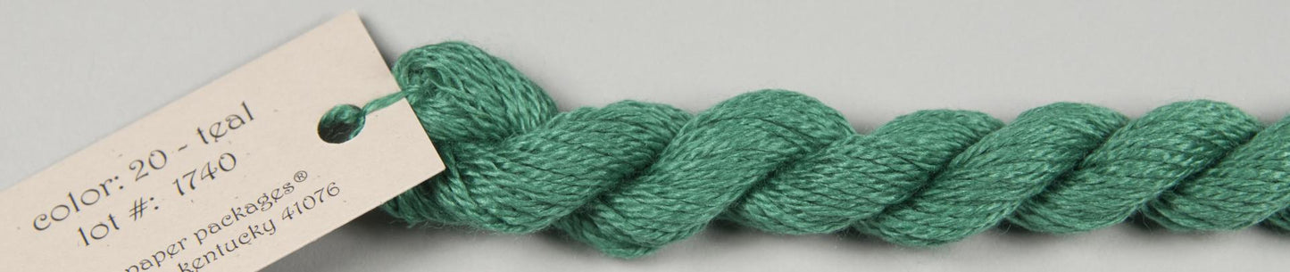 20 Teal Silk and Ivory