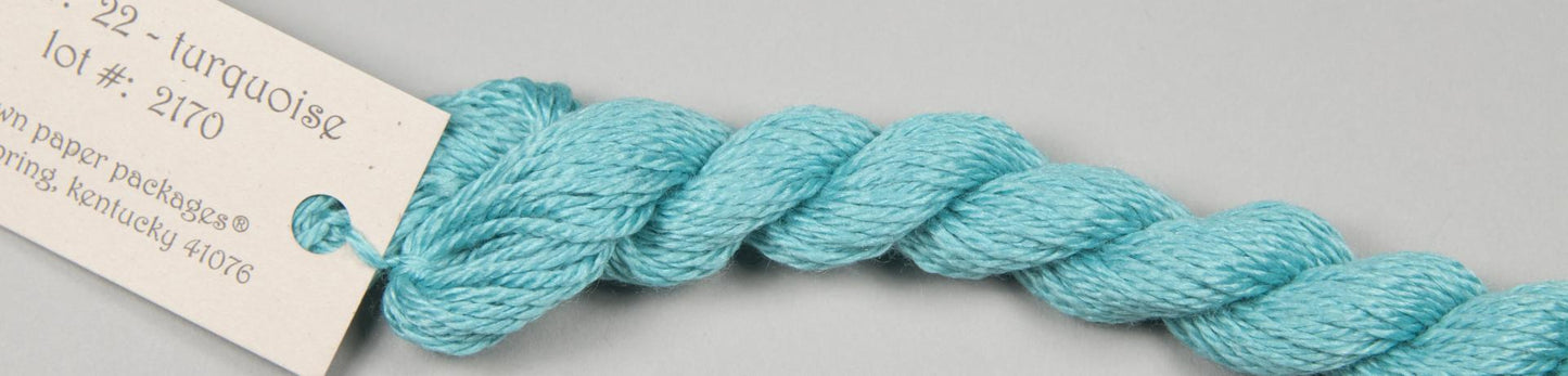 22 Turquoise Silk and Ivory