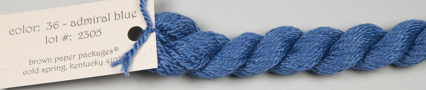 36 Admiral BLue Silk and Ivory