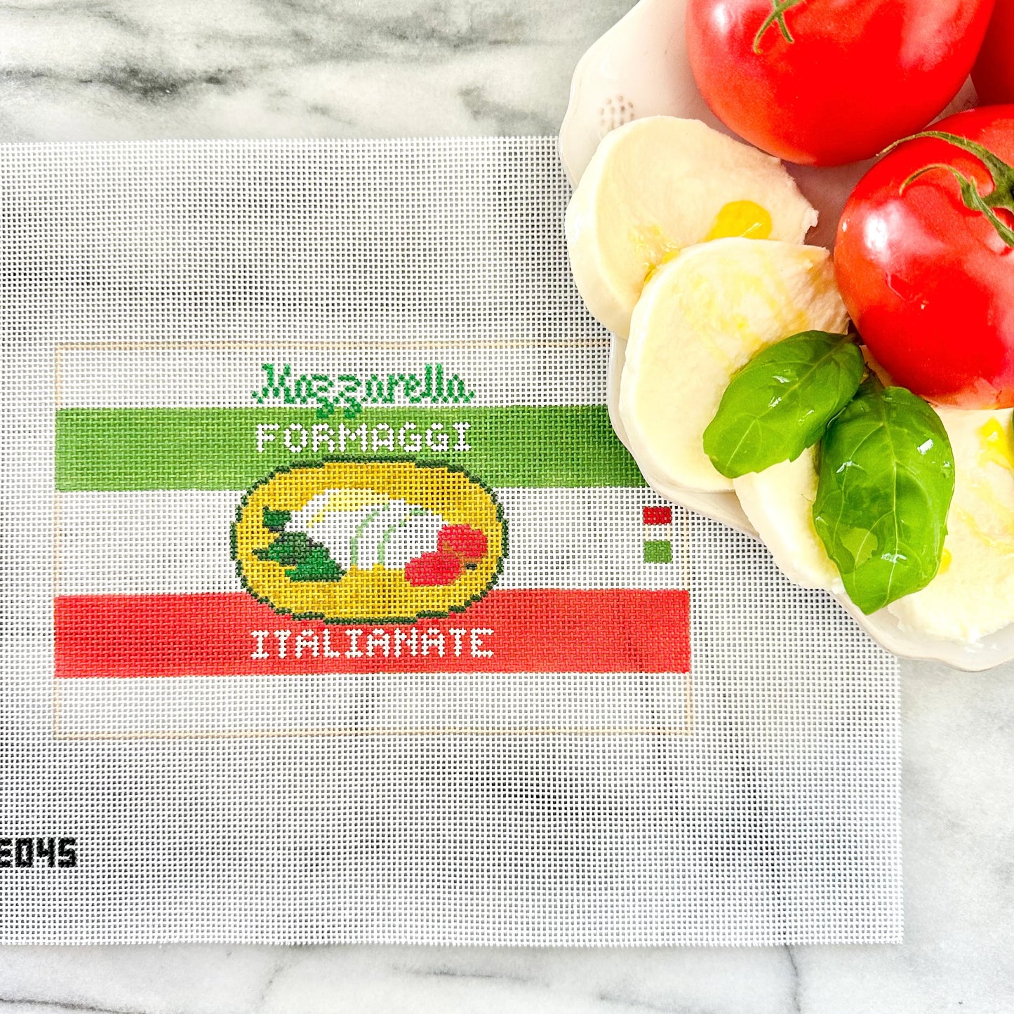 3D Mozzarella Cheese Stitch Style
