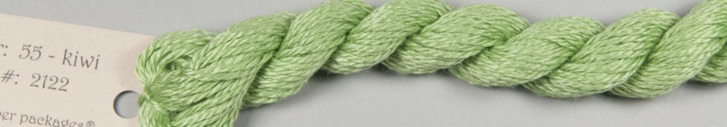 55 Kiwi Silk and Ivory