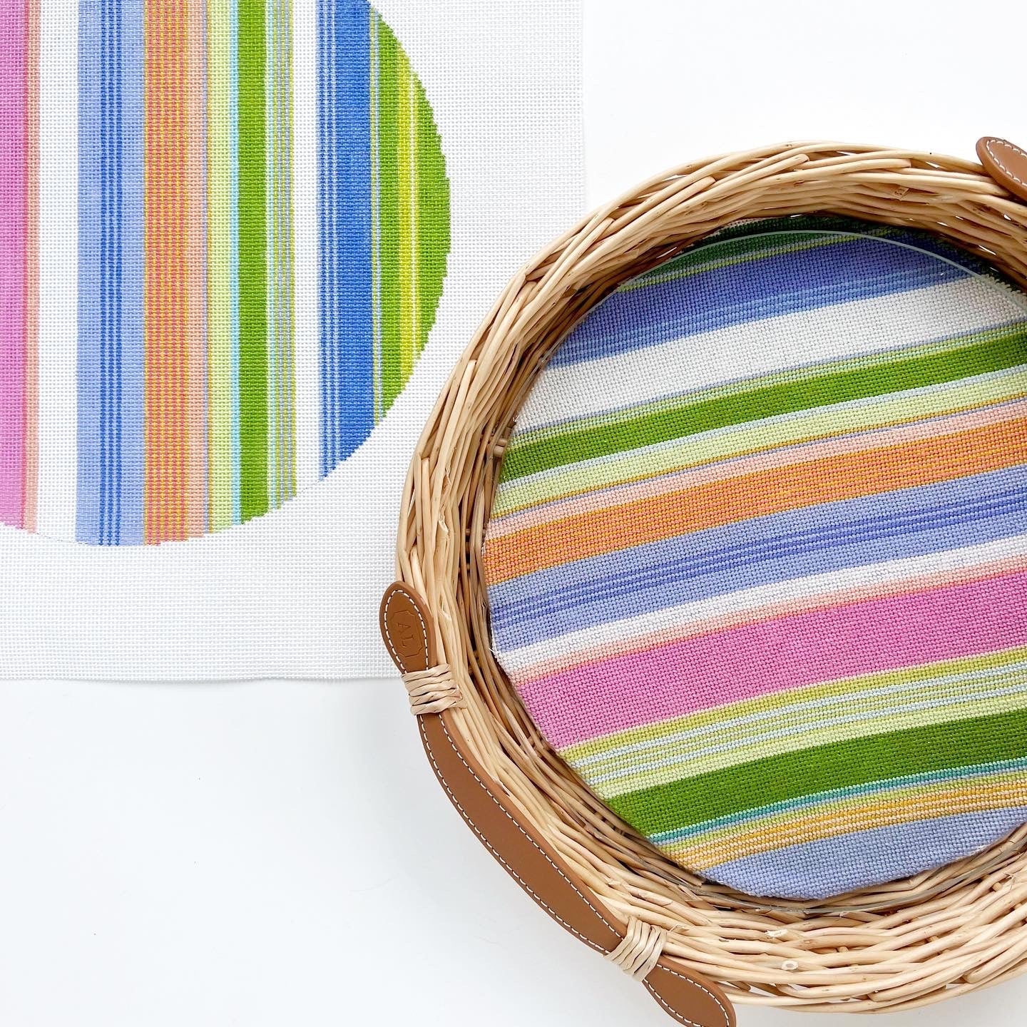 Stripes Round Elizabeth Crane Swartz