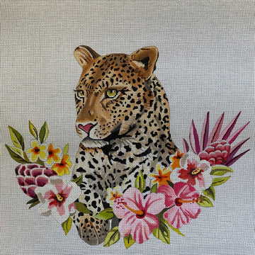Leopard with Tropical Flowers Colors of Praise