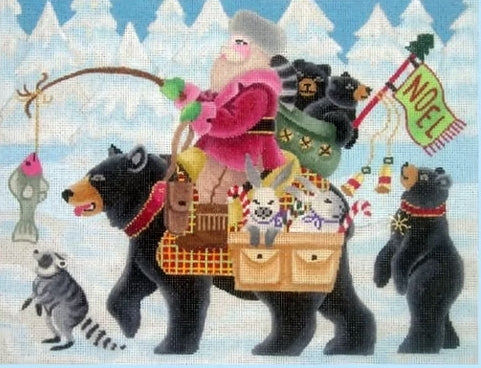Frontier Santa Scene I Brenda Stofft Designs