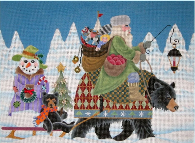 Frontier Santa Scene II Brenda Stofft Designs