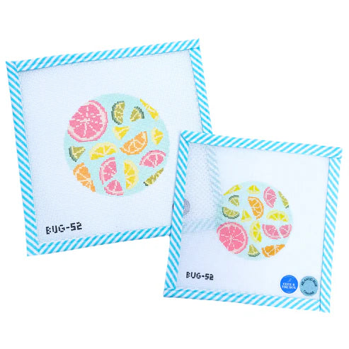 Citrus Slice Coaster Atlantic Blue