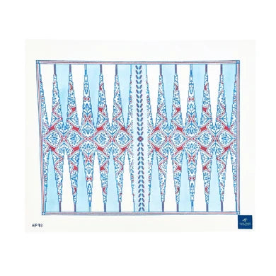 Red Medallion Backgammon Board Anne Fisher