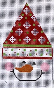 Snowman Face Snowflakes Hat Danji Designs