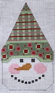 Snowman Face Green & Pink Hat Danji Designs