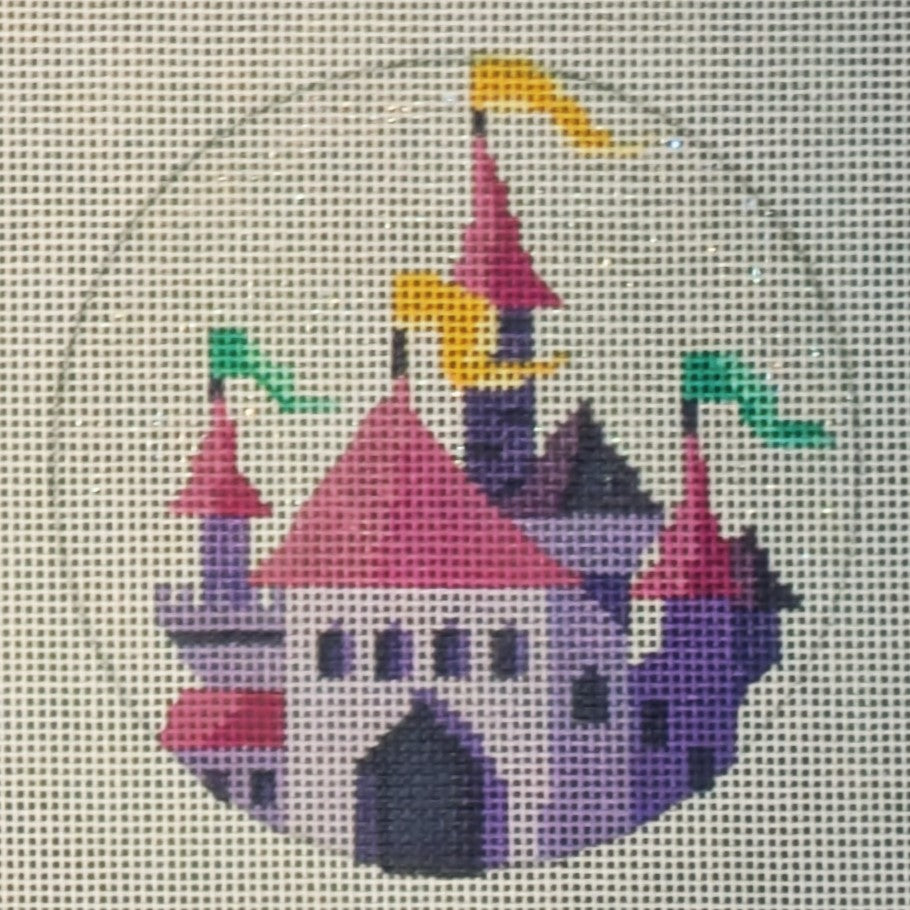 Castle Glittery Ornament Laura Love
