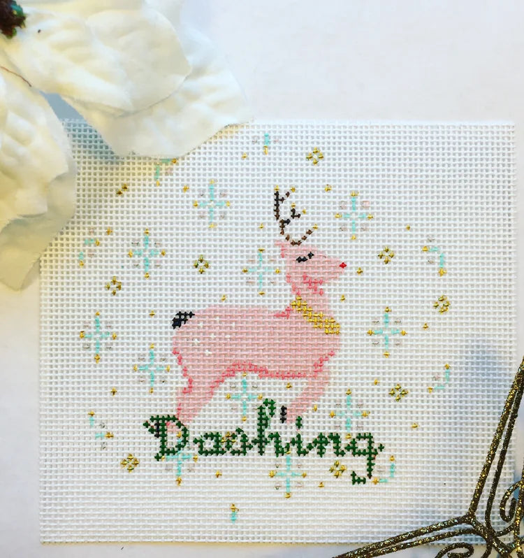 Dashing Plum Christmas Ornament The Plum Stitchery