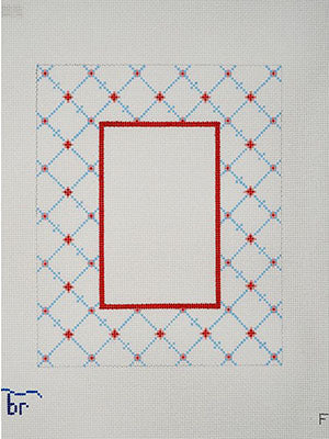 Frame - Coral and Blue