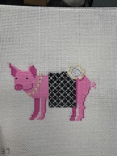 Pig in a Blanket with Pearls Froopy Designs