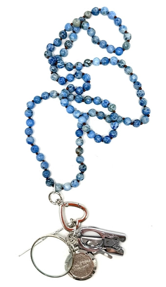 Chatelaine Marbleized Blue