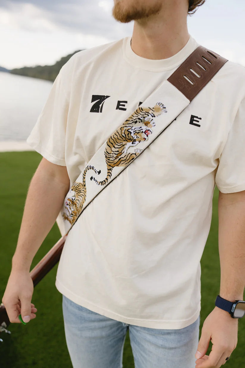 Tigers on White Hip Belt or Purse Strap Colors of Praise
