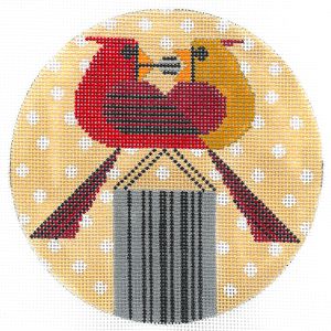 Redbird Romance Ornament Charley Harper