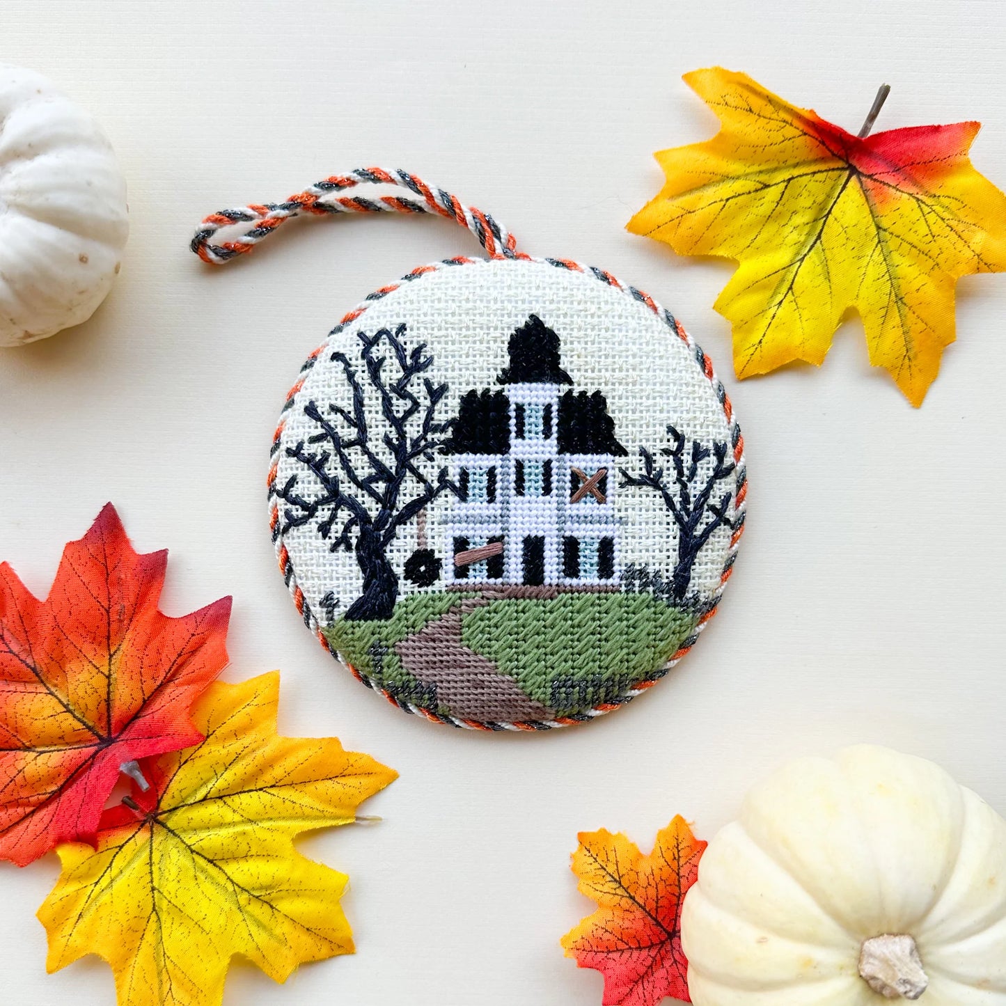 Haunted House Ornament Stitch Style