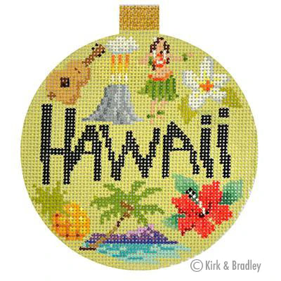 Hawaii Travel Round Ornament by Kirk and Bradley