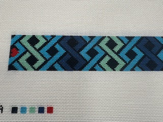 Hicks Braid Key Fob Blue/Green Jeni Sandberg JS-109A