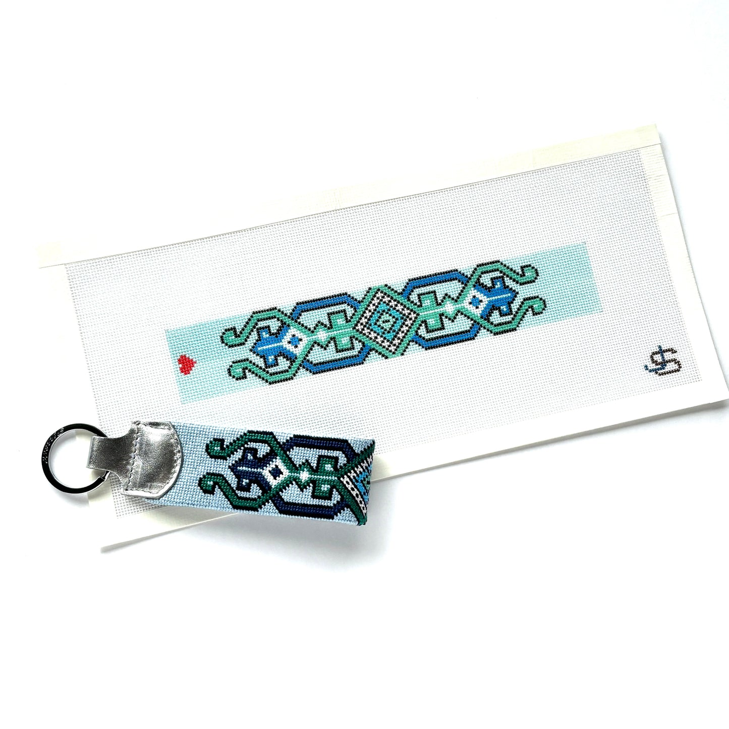 Holbein Key Fob Needlepoint Canvas - blue
