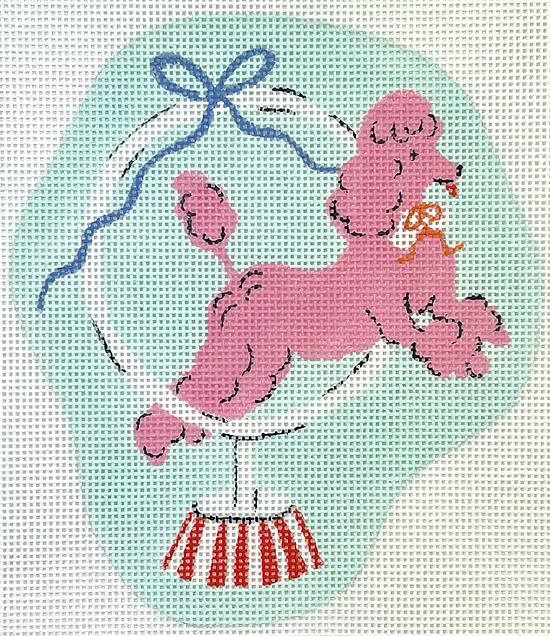 Circus Dog Poodle Jumping Through Hoop Krisy Mast