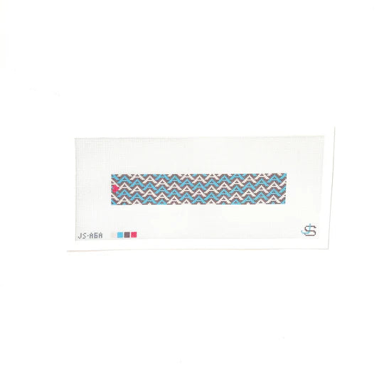 Letter A Brown and Blue Key Fob Jeni Sandberg