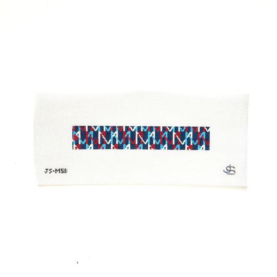 M Letter Key Fob Blue and Red Jeni Sandberg JS-M5B