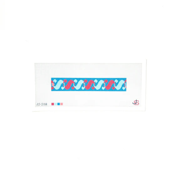 S Letter Key Fob Turquoise and Coral Jeni Sandberg