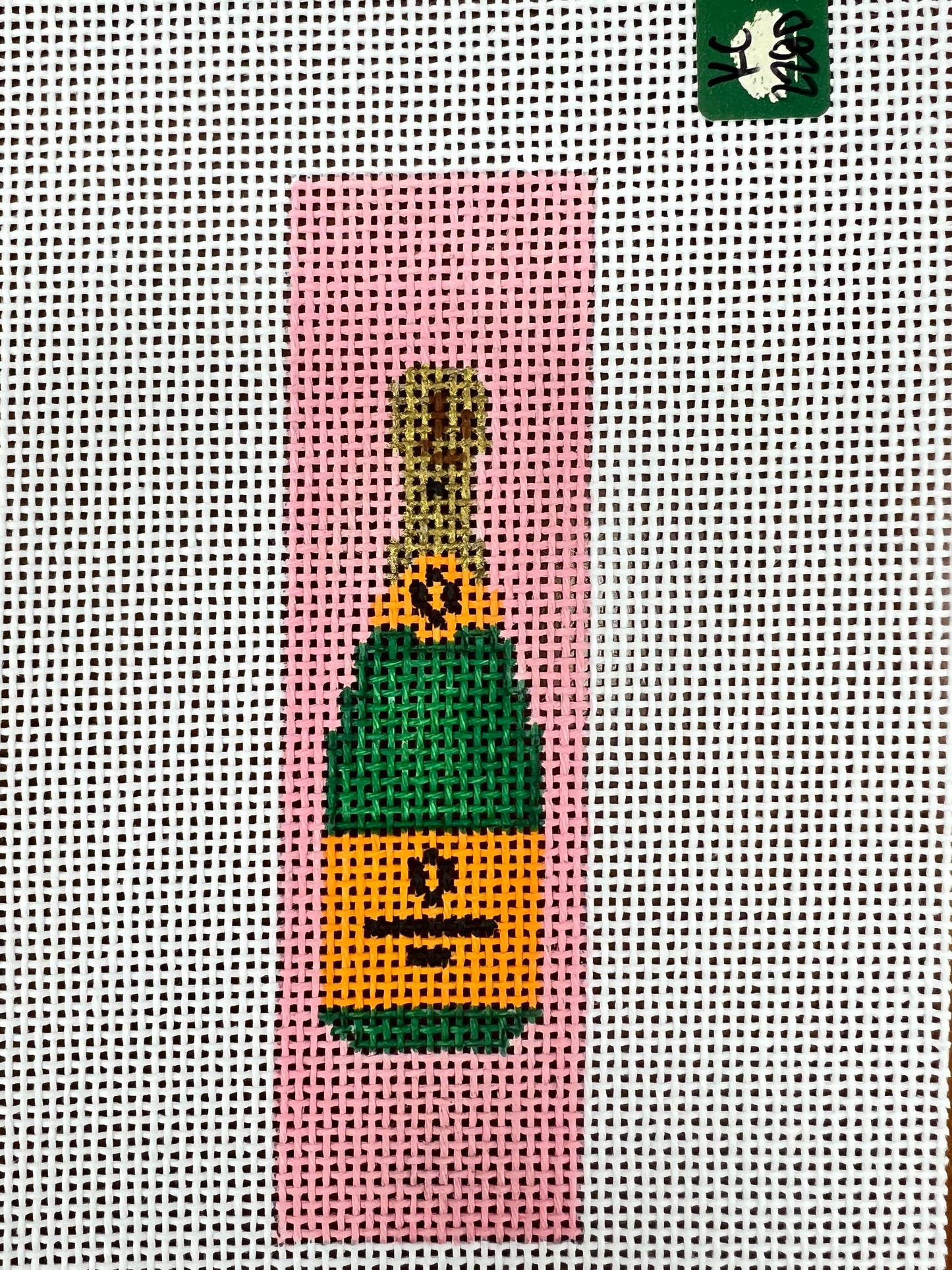 Champagne Bottle Pink Keychain