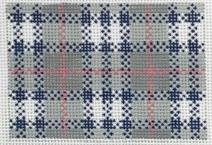 Grey & Blue Plaid, 3x2