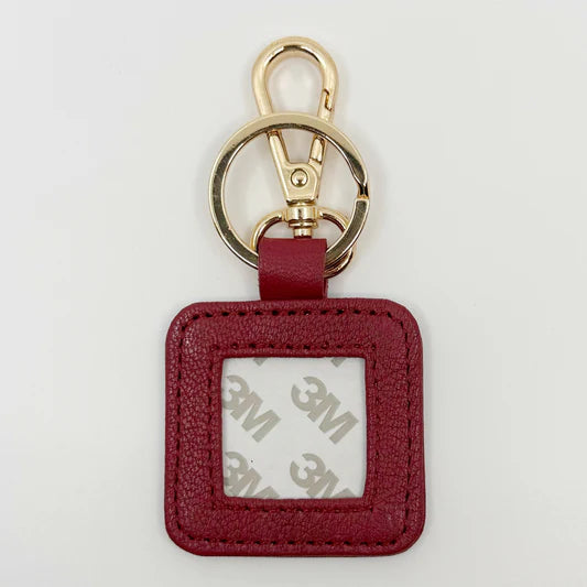 Leather Key FOB Cranberry Square Tilli Tomas
