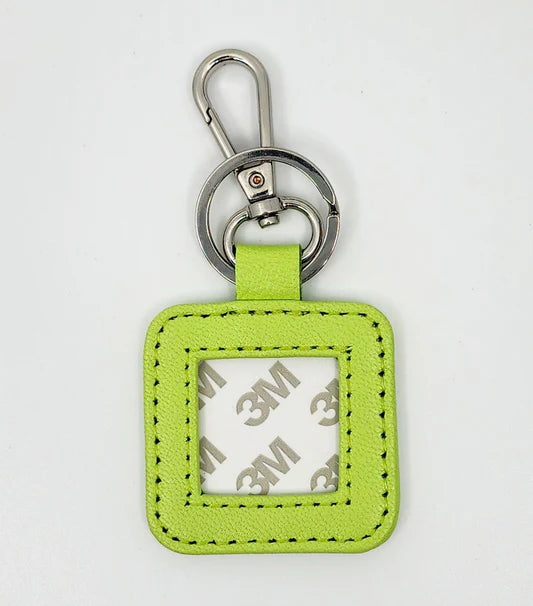 Leather Key FOB Lime Square Tilli Tomas