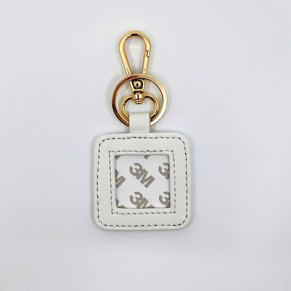 Leather Key FOB White Square Tilli Tomas