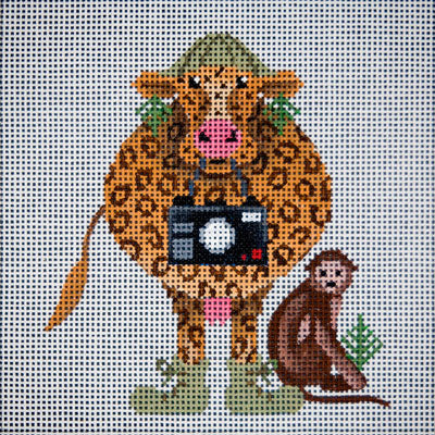 Leopard Cow on Safari JP Needlepoint