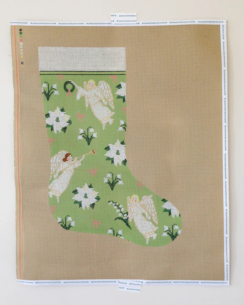Lily of the Valley Stocking Dogwood Needlepoint