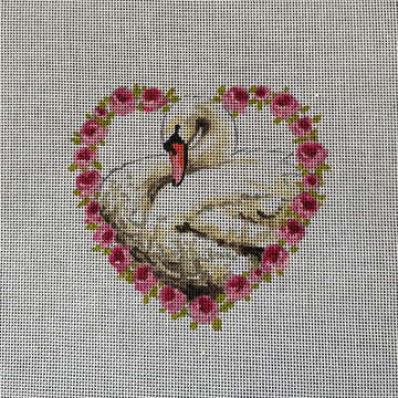 Swan in Floral Heart Colors of Praise