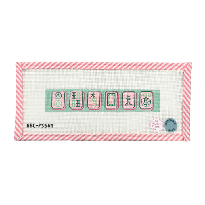 Mahjong Tiles Key Fob Pink The Painted Stitch