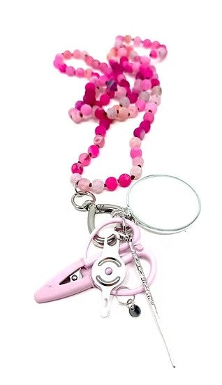 Chatelaine Gemstone Matte Multi Pink