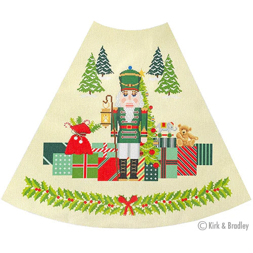 Green Nutcracker Tree Skirt Panel Kirk and Bradley