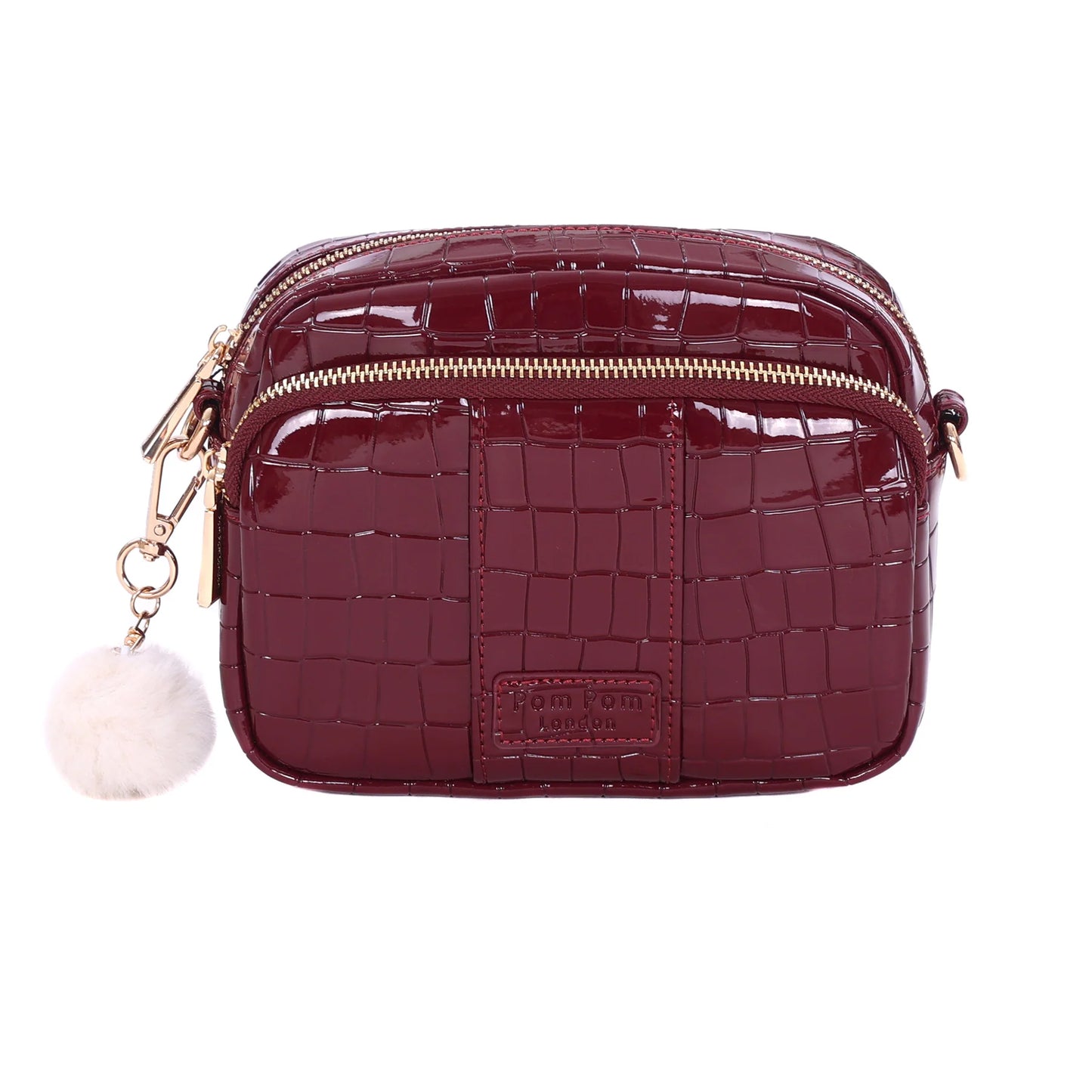 Pom Pom London Original Patent Croc Claret