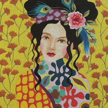 Lady with Lime Green Background Colors of Praise