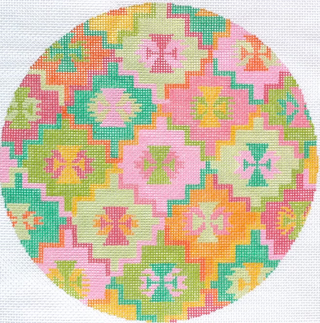 Kilim Round Summer Melon Kate Dickerson