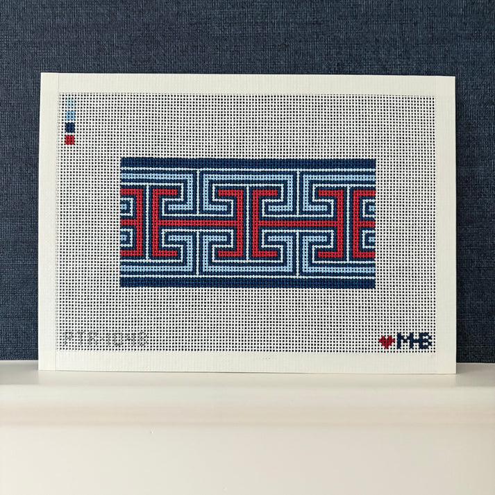 Greek Keys Blue and Red Love MHB