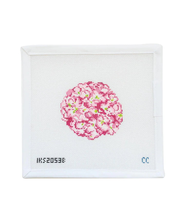 Pink Hydrangea Ornament Initial K