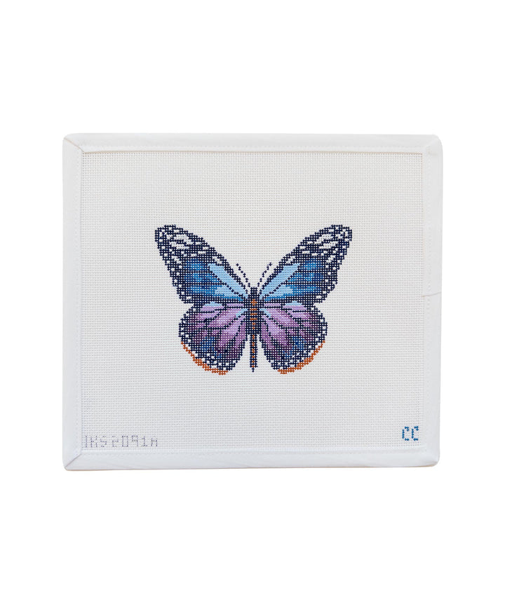 Purple and Blue Monarch Ornament Initial K