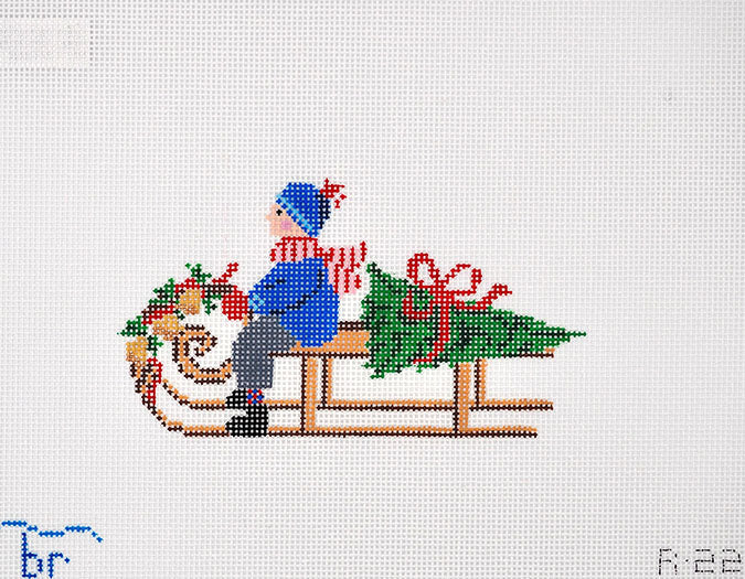 Festive Sled - boy