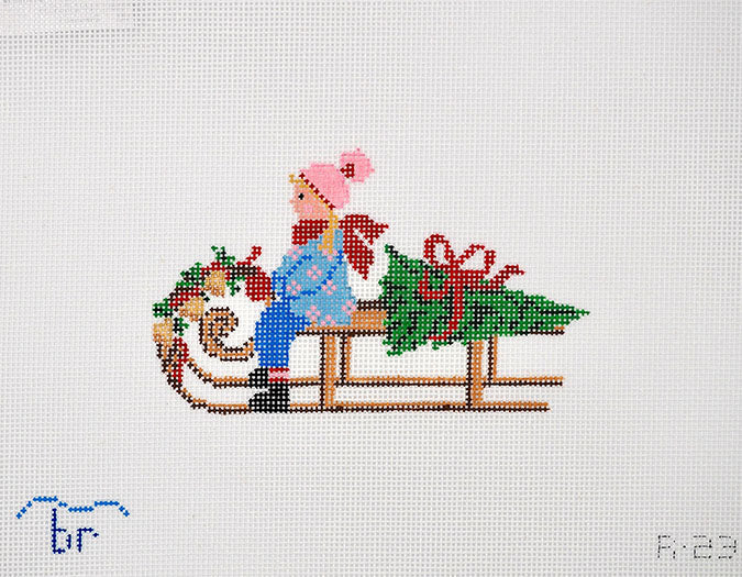 Festive Sled - girl