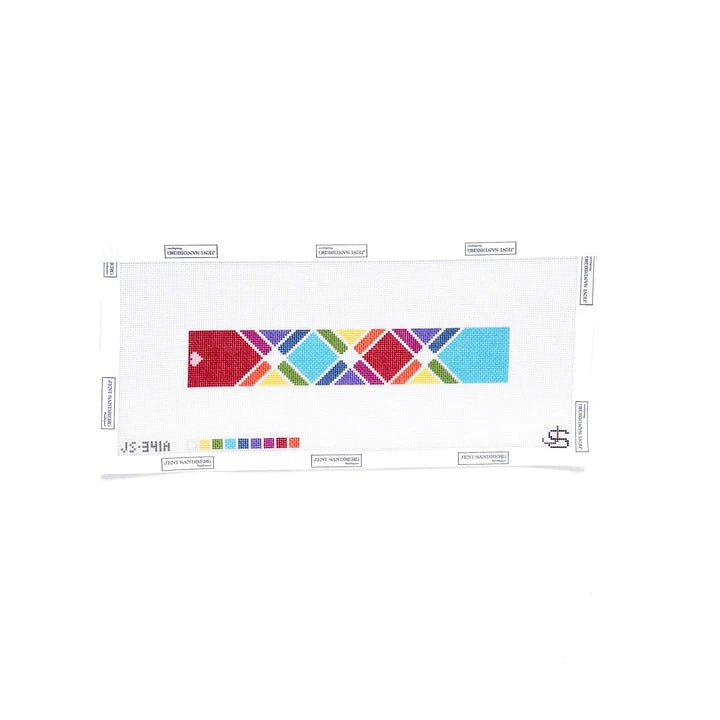 Rainbow Square Key Fob Jeni Sandberg
